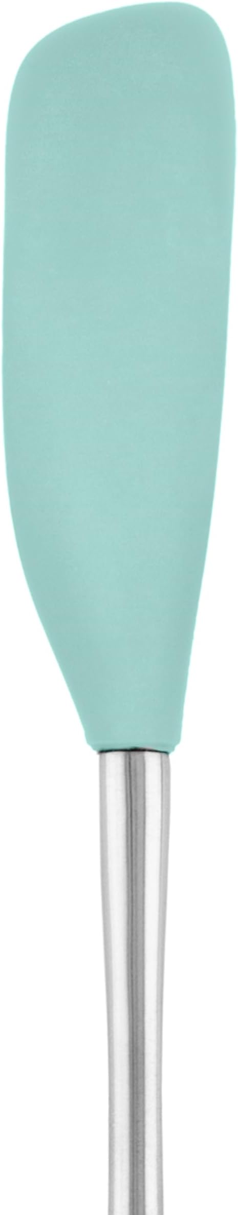 Tovolo Jar Spatula Silicone Long Stainless Steel Handle Spatula Aqua Seafoam Green, Jar Scraper Heat Resistant Dishwasher Safe BPA Free Kitchen Utensil for Scraping Spreading Jelly Peanut Butter