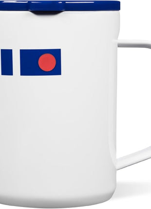 Corkcicle Classic Coffee Mug - Triple Insulated Stainless Steel for Travel - Shatter-Proof Lid - Keeps Drink Hot Over 3 Hours - Holiday Mug Gift - Great for Gifting Warmth - 16 oz - R2-D2