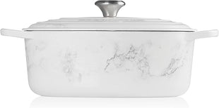 Le Creuset Enameled Cast Iron Signature Oval Dutch Oven, 6.75 qt., Marble