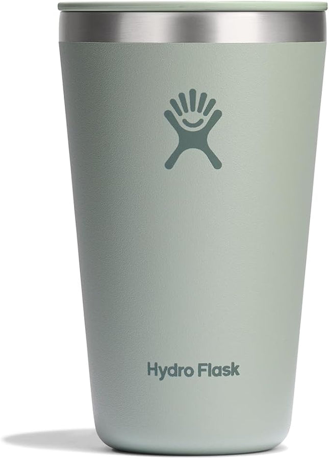 Hydro Flask All Around Tumbler Press-in Lid, Insulated Travel Mug, Stainless Steel Coffee Cup 16 Oz Agave Green