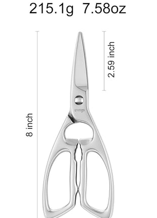 LIVINGO Heavy Duty Kitchen Scissors - Multi-function Dishwasher Safe Stainless Steel Forged Come Apart Utility Shears All Purpose for Cutting Food, Meat, Poultry, Vegetable, Nutcracker