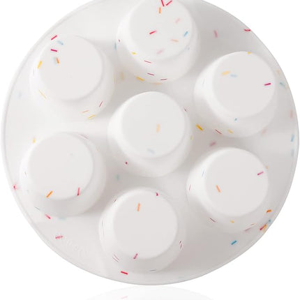 Silicone Egg Bite Molds Air Fryer Muffin Pan for Baking Non-Stick Silicone Egg Molds 7 Cups Air Fryer Cupcake Mold for Mini Muffins, Tart, Mini Cupcake BPA Free