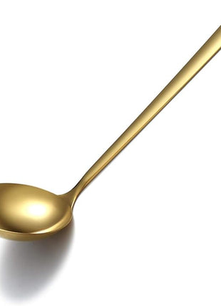 Gold Ladle, Berglander Stainless Steel Kitchen Ladle With Titainium Gold Plating, Soup Ladle, Cooking Ladle, Metal Soup Spoon For Cooking, Dishwasher Safe, Easy to Clean