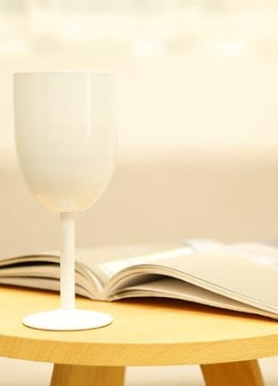 AMZUShome Stainless Steel Wine Glasses(2 Pack).Double Walled Vacuum Insulated Wine Tumbler Cups With Lid and Straw.Friendship,Christmas,Birthday Gifts for Women Men Friends Dad Mom(10oz White)