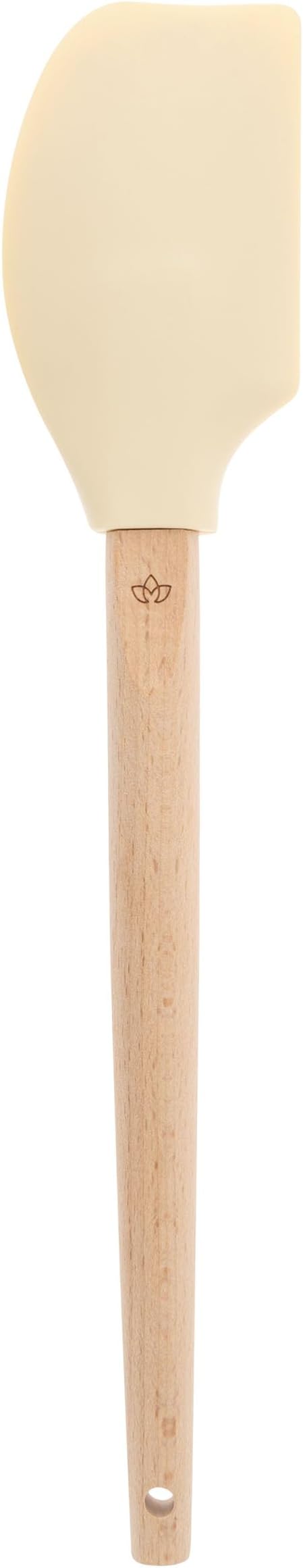 Karma, Silicone Spatula with Wood Handle Heat Resistant, Baking, cooking and Mixing Spatulas, Modern Farmhouse Kitchen Décor, Gift for Chef, Cooks, Housewarming Gift, Pumpkin