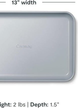 Caraway Nonstick Ceramic Small Baking Sheet (9x13”) – Non-Toxic, PTFE & PFOA Free – Oven Safe – Aluminized Steel Core – Mini Sheet Pan for Baking, Roasting & More - Perracotta