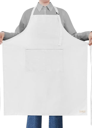 ROTANET Extra Large Apron for Men Adjustable Bib Aprons with 2 Pockets Cooking Kitchen Women Chef Water & Oil Resistant