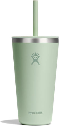 Hydro Flask All Around Tumbler Straw Lid, Insulated Travel Mug, Stainless Steel Coffee Cup 28 Oz Aloe