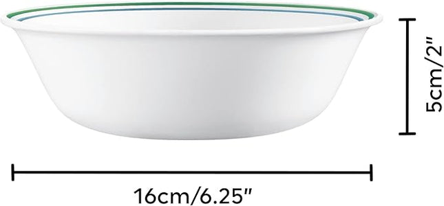 Corelle Dinnerware Set (Set of 4 Bowls, Country Cottage) Set for 4 | Includes 4 x Cereal/Soup Bowls