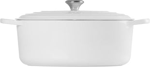 Le Creuset Enameled Cast Iron Signature Oval Dutch Oven, 9.5 qt., White
