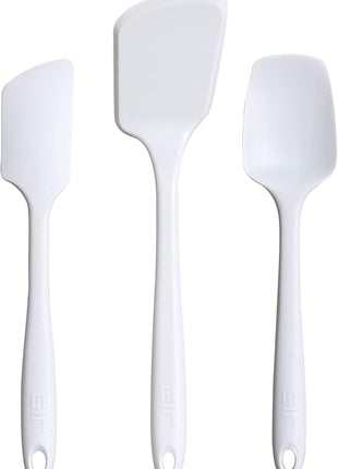 GIR: Get It Right 3-Piece Ultimate Silicone Kitchen Utensils Set - Spatula, Flip & Spoonula - Non toxic Cooking Utensils for Nonstick Cookware, Cooking and Baking - Studio White