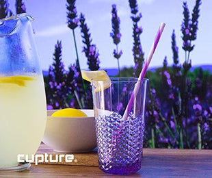 Cupture Diamond Plastic Tumblers BPA Free, 24 oz / 14 oz, 8-Pack (Assorted Colors)