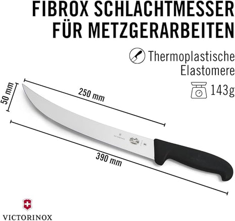 Victorinox Fibrox 10-Inch Curved Breaking Knife, Black Fibrox Handle