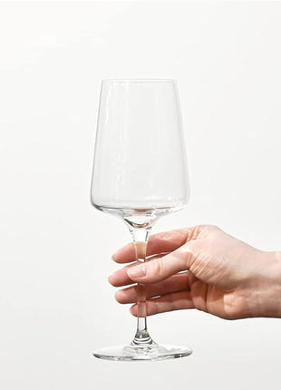 Krosno White and Sparkling Large Wine Glasses Drinking | 4 Pieces Set 13.5 fl oz | Infinity Collection | Elegant | Cocktail Crystal Set Wedding Gift | Lead-Free Glass | Homes, Restaurants & Kitchen