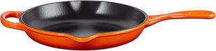 Le Creuset Enameled Cast Iron Signature Iron Handle Skillet, 9", Flame