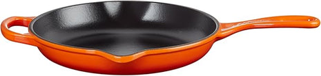 Le Creuset Enameled Cast Iron Signature Iron Handle Skillet, 9", Flame