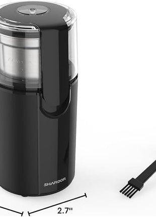 SHARDOR Coffee Grinder Electric, Coffee Bean Electric, Herb, Nut Grain Grinder with 1 Removable Stainless Steel Bowl, Black