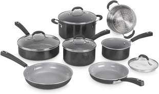 Cuisinart 11-Piece Nonstick Cookware Set, Ceramica XT, Black, 54C-11BK