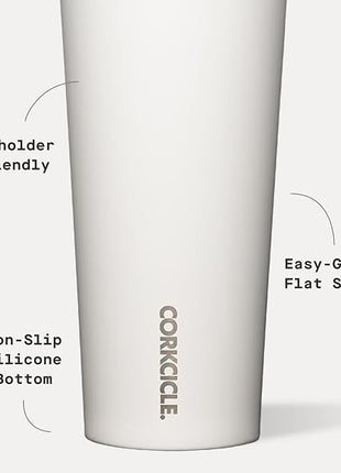 Corkcicle Classic Tumbler - Keeps Drinks Cold for 9 Hours & Hot for 3 - Triple-Insulated Stainless Steel - Holiday Tumbler Gift - 24 oz - Oat Milk