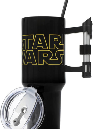 Bioworld Star Wars 40 Oz Stainless Steel Tumbler With Sculpted Lightsaber Handle