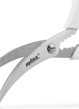 Zyliss Serrated Seafood Scissor & Shell Cracker – Heavy-Duty Dual-Use Tool for Lobster, Crab & Shellfish – Built-In Cracker Channel – Soft Touch Handle – Dishwasher Safe – 5-Year Guarantee