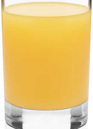 Libbey Fruit Juice Glasses, Heavy Base Glasses Drinking Set of 8, Breakfast Juice Cups, Everyday Clear Drinking Glasses for Cold Drinks