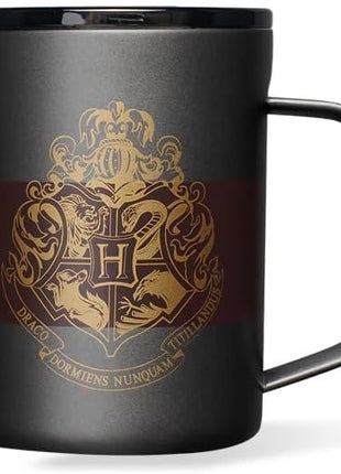 Corkcicle Harry Potter Coffee Mug - Stainless Steel Insulated Cup With Lid For Tea & Coffee - Non-Slip Silicone Base - Durable Travel Mug - Dishwasher Safe - BPA Free - 16 oz - Hogwarts Crest