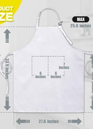 ROTANET Extra Large Apron for Men Adjustable Bib Aprons with 2 Pockets Cooking Kitchen Women Chef Water & Oil Resistant