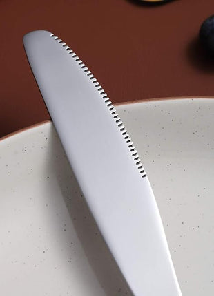 Berglander Dinner Knives Set Of 6, Stainless Steel Shiny Mirror Dinner Knife, Butter Knife Spreader Table Knives Sturdy And Dishwasher Safe