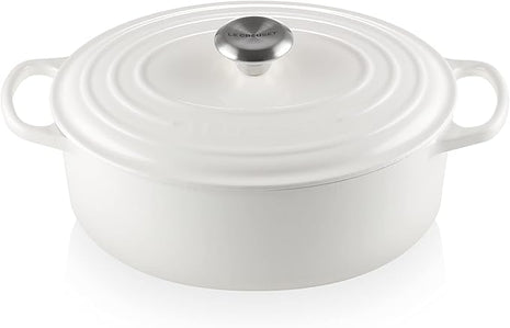 Le Creuset Enameled Cast Iron Signature Oval Dutch Oven, 5 qt. , White
