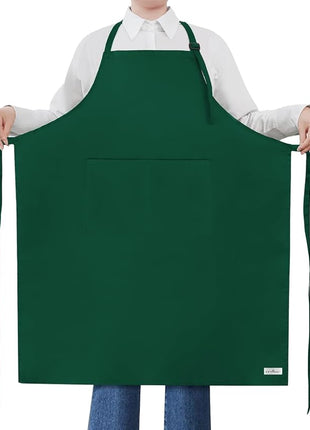 ROTANET Extra Large Apron for Men Adjustable Bib Aprons with 2 Pockets Cooking Kitchen Women Chef Water & Oil Resistant