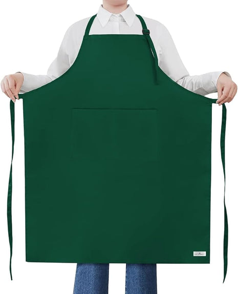ROTANET Extra Large Apron for Men Adjustable Bib Aprons with 2 Pockets Cooking Kitchen Women Chef Water & Oil Resistant