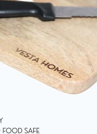 Vesta Homes Wooden Cutting/Chopping/Serving Board, Platter for Vegetables, Cheese and Charcuterie | Mango Wood | 11 * 8 Inches | Handcrafted in India