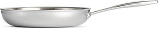 Tramontina Signature Tri-Ply Clad Stainless Steel 10-Inch Frying Pan, Induction-Ready Skillet, Dishwasher-Safe, NSF-Certified, Made in Brazil