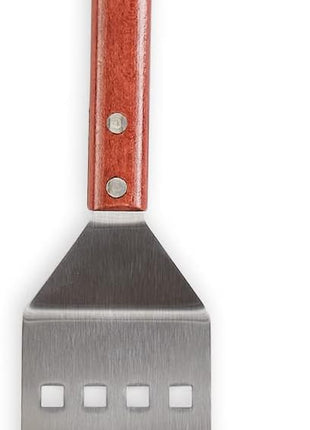 RSVP International Endurance (BQ-FLP) BBQ Long Spatula Flipper, 16.25" | Flip Burgers & Other Food w/ Long Handle that Keeps Hands Safe from Fire | Made from Stainless Steel & Rosewood