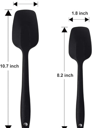Silicone Spatulas, 8.2 inch Small Rubber Spoon Spatula Heat Resistant Seamless One Piece Design Non-Stick Spoonula Flexible Scrapers Baking Mixing Tool (6 Pcs)