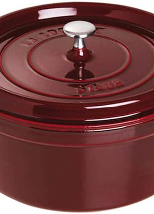STAUB Cast Iron Roaster/Cocotte, Round, 26 cm, 5 L, Grenadine