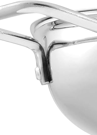 Vinod Platinum Triply Stainless Steel Kadai | Suitable For Indian Cooking, Sauces, Stews, Soups | Extra Deep, Induction, Electric Friendly (28cm)