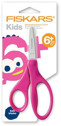 Fiskars 5" Blunt-Tip Scissors for Kids 4+ - Scissors for School or Crafting - Back to School Supplies - Color May Vary
