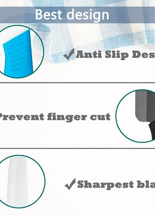 WACOOL Ceramic Knife Set 3-Piece (Includes 6-inch Chef's Knife, 6-inch Bread Knife and 4-inch Fruit Paring Knife), with 3 Knife Sheaths for Each Blade (Black Handle with Bread Knife)