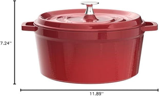 Staub Cast Iron Dutch Oven 5-qt Tall Cocotte, Made in France, Serves 5-6, Cherry
