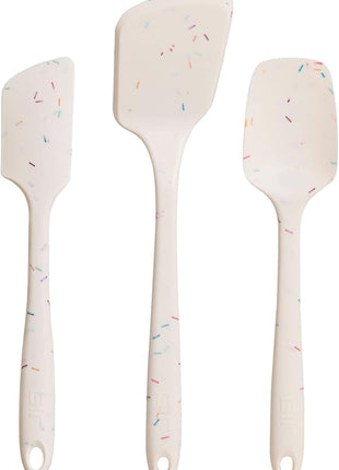 GIR: Get It Right 3-Piece Ultimate Silicone Kitchen Utensils Set - Spatula, Flip & Spoonula - Non toxic Cooking Utensils for Nonstick Cookware, Cooking and Baking - Sprinkles