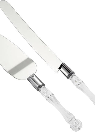 AW BRIDAL Cake Knife and Server Set for Wedding Stainless Steel Cake Knife Cutter Slicer Cake Server Spatula Wedding Bridal Shower Gifts for Couples Birthdays Gifts