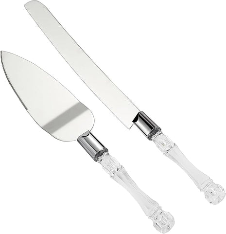 AW BRIDAL Cake Knife and Server Set for Wedding Stainless Steel Cake Knife Cutter Slicer Cake Server Spatula Wedding Bridal Shower Gifts for Couples Birthdays Gifts