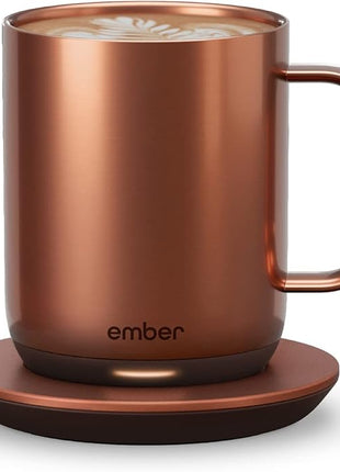Ember Temperature Control Smart Mug 2, 10 Oz, App-Controlled Heated Coffee Mug with 80 Min Battery Life and Improved Design, Copper