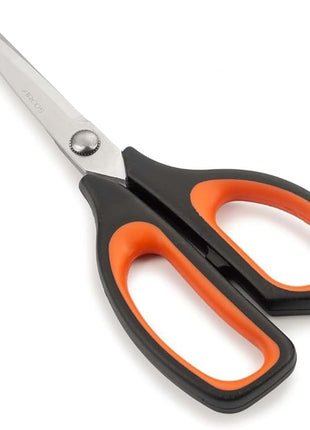 Arcos Kitchen Scissors 8 Inch Stainless Steel. Scissors for Meat Use. Polypropylene Handle and 215 mm Blade. Series Prochef. Black and Red Color