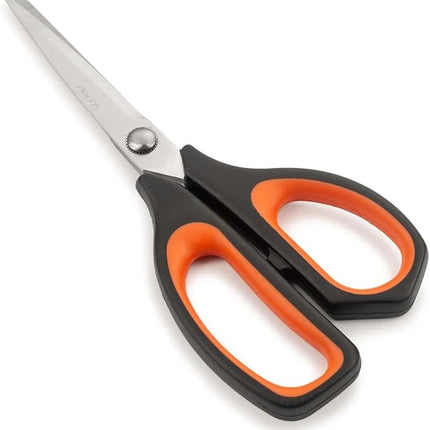 Arcos Kitchen Scissors 8 Inch Stainless Steel. Scissors for Meat Use. Polypropylene Handle and 215 mm Blade. Series Prochef. Black and Red Color