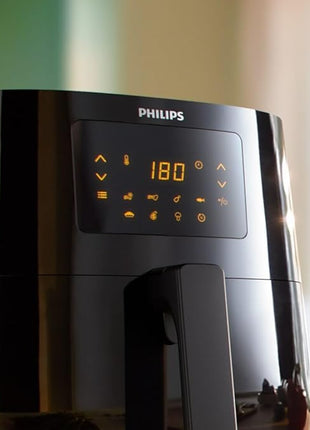 Philips Essential Airfryer XL 2.65lb/6.2L Capacity Digital Airfryer with Rapid Air Technology, Starfish Design, Easy Clean Basket, Black, (HD9270/91)