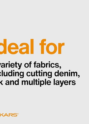 Fiskars All-Purpose Left-Handed Scissors, Gifts for Mom, Ergonomically Contoured, Stainless Steel, 8", Red