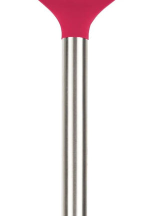 Tovolo Silicone Slotted Turner with Stainless Steel Handle, Pancake Spatula, Scratch-Resistant Kitchen Utensil for Nonstick Cookware & Cast Iron Skillets, Viva Magenta